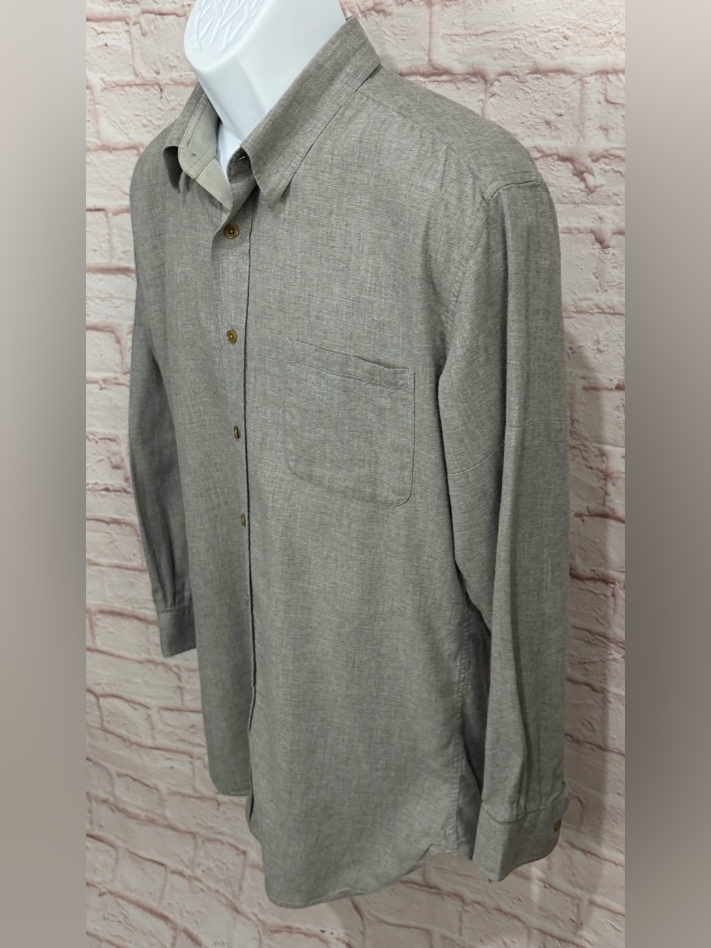 Barbour x Norton & Sons Flannel Shirt Mens L Gray Cotton Savile Row Portugal